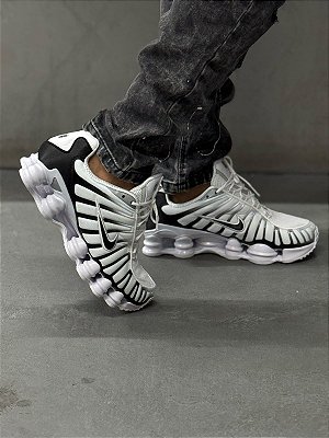 TÊNIS NIKE SHOX TL 12MOLAS BRANCO/PRETO
