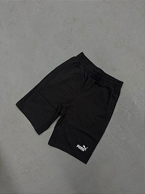 BERMUDA PUMA MOLETOM ICON BORDADO PRETA