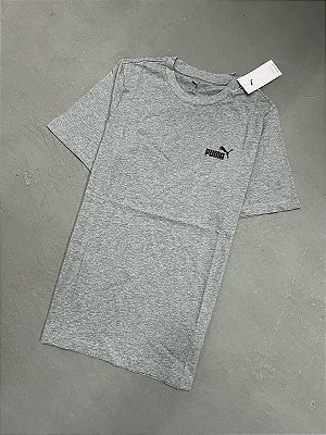 CAMISETA PUMA ICON BORDADO CINZA