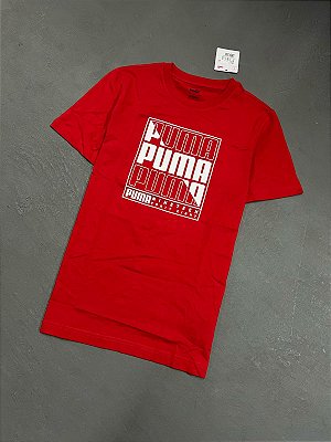 CAMISETA PUMA BOX VERMELHA