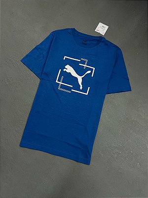 CAMISETA PUMA GRAPHICS CAT AZUL