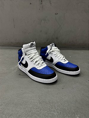 Nike Tênis Court Vision Mid Next Nature(Azul/Branco/Preto)