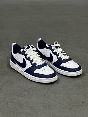 TÊNIS NIKE COURT BOROUGH BRANCO/AZUL