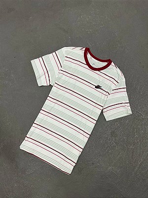 CAMISETA NIKE STRIKE BRANCA/VERMELHA/CINZA