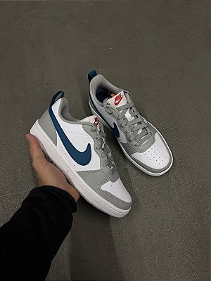 Tênis Nike Court Borough Low 2 Branco/Cinza/Azul