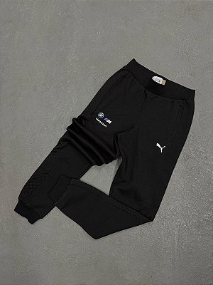 CALÇA PUMA MOLETOM BMW MOTORSPORT PRETA