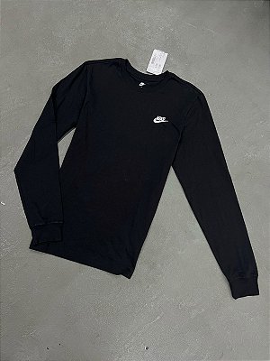 Camiseta Nike Sportswear Manga Longa Preta