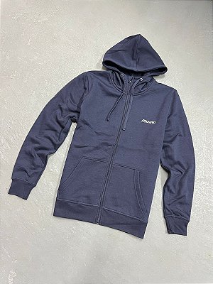 Moletom Mizuno Azul Marinho de Zipper com Capuz