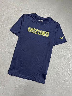 Camiseta Mizuno de Treino Energy Stamp Azul Marinho