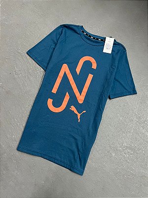 Camiseta do Neymar Jr Puma Goal Casuals Azul Marinho/Laranja