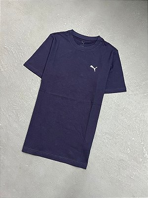 Camiseta Puma Ess Small Logo Tee Azul Marinho