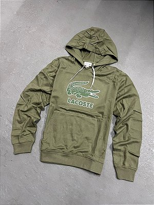 MOLETOM LACOSTE CRACKLED CROCODILE VERDE
