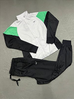 Conjunto Mizuno New Root Feminino (Preto/Branco/Verde)