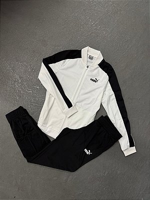Conjunto Puma Tricot Suit  Feminino (Preto/Branco)