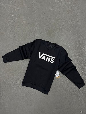 Moletom Vans Gola Careca Classic V Bff Crew Black
