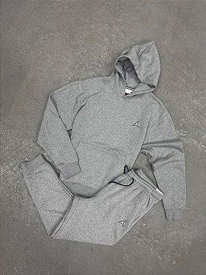 Conjunto Jordan com capuz Brooklyn Fleece Cinza