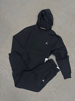 Conjunto Jordan com capuz Brooklyn Fleece Preto