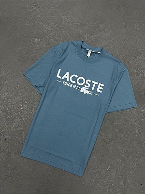 CAMISETA LACOSTE CROC SINCE 1933 AZUL ESMERALDA