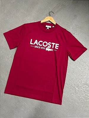 CAMISETA LACOSTE CROC SINCE 1933 VINHO