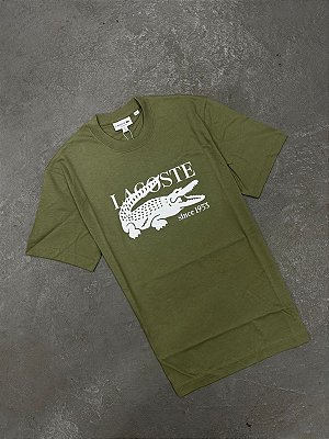 Camiseta Lacoste Modelagem Clássica Since 1933 Verde