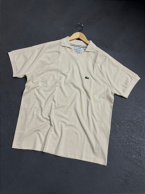 Polo Lacoste  Heritage de Tênis Creme