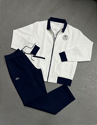 Conjunto Lacoste  Heritage Ultra Dry- Branco/Azul