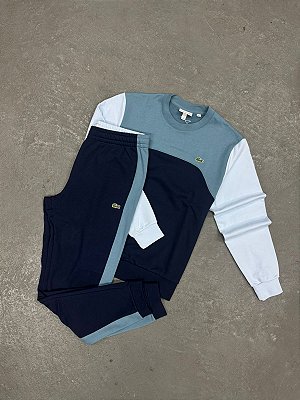 Conjunto Lacoste com Decote Careca e Pala Contrastante