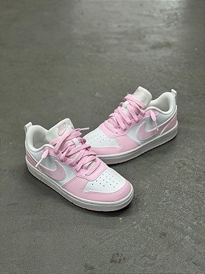 Tênis Nike Court Borough Low Recraft Rose Mousse/Blanc