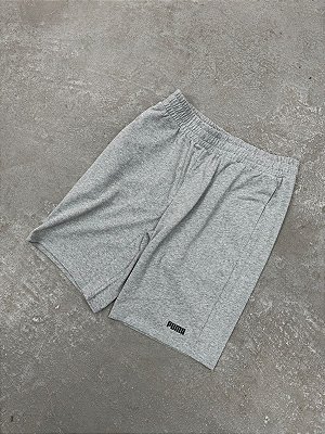 Short Puma Essentials Logo Jersey 10 (Cinza)