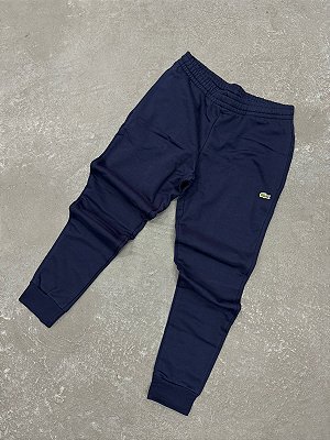 Calça Lacoste de Moletom em Modelagem Slim Azul Marinho