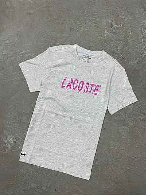 Camiseta Lacoste Ultra Dry Printed Sport Cinza