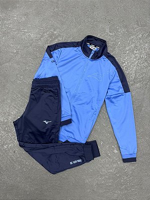 Conjunto Mizuno de Treino Root III (Azul Marinho/Azul Céu)