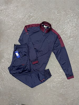 Conjunto Mizuno de Treino Root III(Azul Marinho/Vinho)