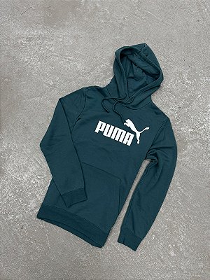 Moletom Puma com Capuz Essentials Verde