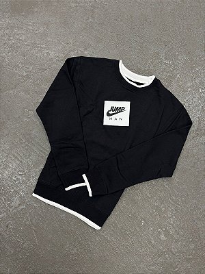 Moletom Air Jordan Quadrado JumpMan (Preto)