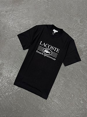 CAMISETA LACOSTE FRENCH SPORTSWEAR PRETA