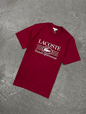 CAMISETA LACOSTE FRENCH SPORTSWEAR VINHO