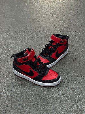 Tênis Nike Court Borough Mid 2 (Preto/Vermelho)