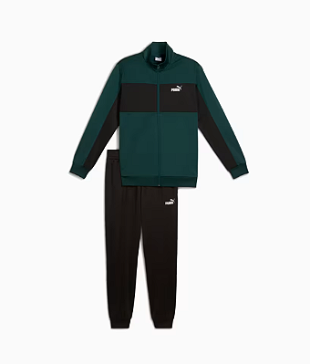 Conjunto Puma Poly Colorblock (Verde/Preto)