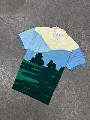 Polo Lacoste Mini-Piqué Estampada com Caimento Clássico