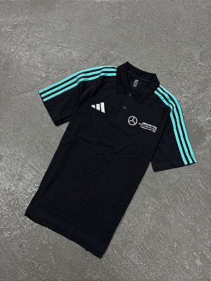 Polo Adidas Mercedes DNA Graphic Tee Preta