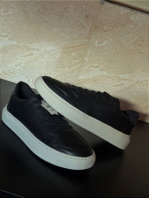 Tênis Sapatênis Padrão Zara Couro Legítimo Preto