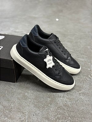 Tênis Sapatênis Padrão Zara Couro Legítimo Preto