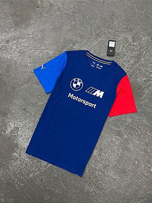 Camiseta Puma BMW M Motorsport Essentials Logo Tee Men Azul Royal