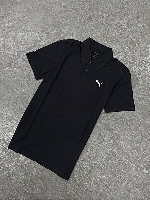 Polo Puma Essentials Pique Preta