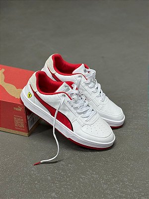 Tênis Puma Caven 2.0 Scuderia Ferrari S/Caixa (Branco/Vermelho)