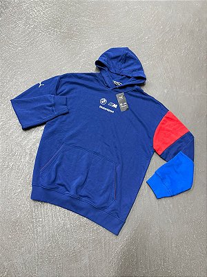 Moletom Puma Central Icon Coloblock (Azul/Vermelho)