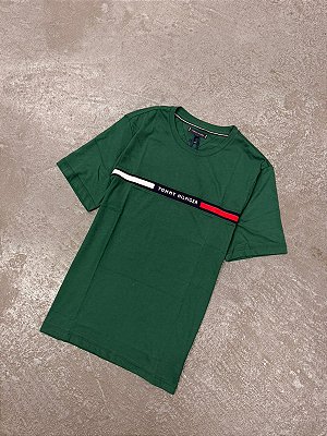 Camiseta Tommy Hilfiger Chest Insert Logo ( Verde )