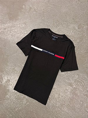 Camiseta Tommy Hilfiger Chest Insert Logo ( Preta )