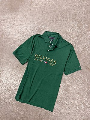 Polo Tommy Hilfiger Regular fit Big Logo (Verde)